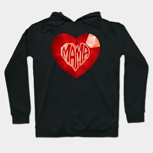 Mama on ruby gemstone heart Hoodie